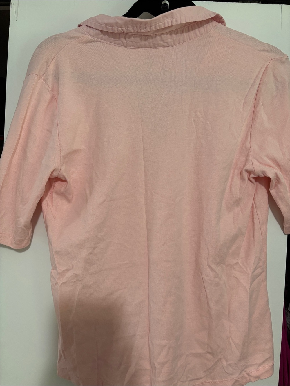 Karen Scott Pink Button Polo Size M - Picture 4 of 4